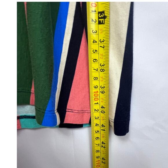 Maeve Women's Med Multicolor Sleeveless Lagenfeld Look Striped Hippie Boho Dress - Picture 5 of 9